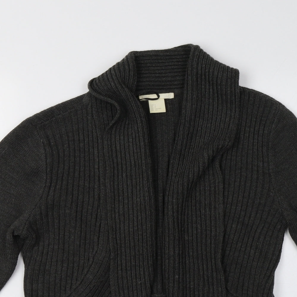 H&M Womens Grey  Knit Cardigan Jumper Size S
