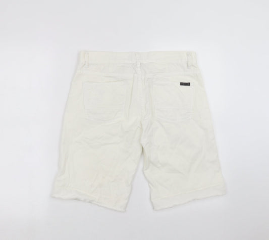 Sanctuary Womens Ivory  Denim Cut-Off Shorts Size 31 in - distressed
