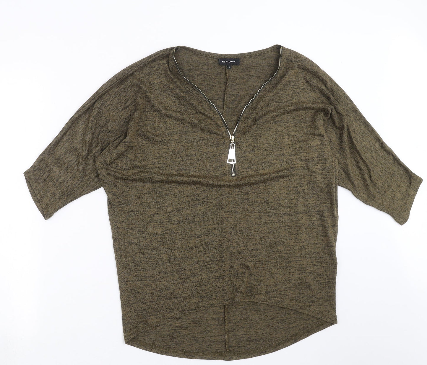 New Look Womens Green  Knit Pullover Jumper Size S