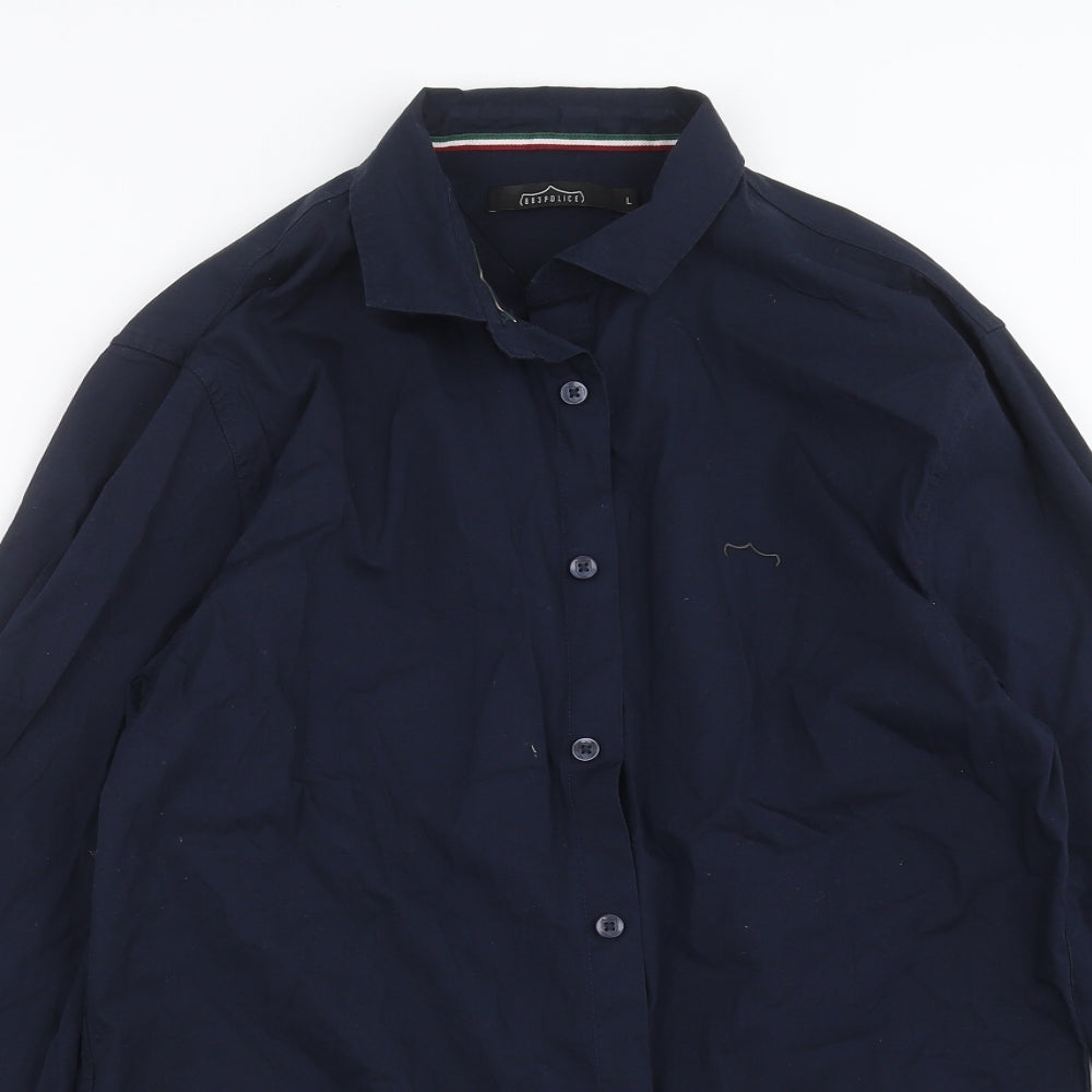 883 Police Mens Blue    Button-Up Size L