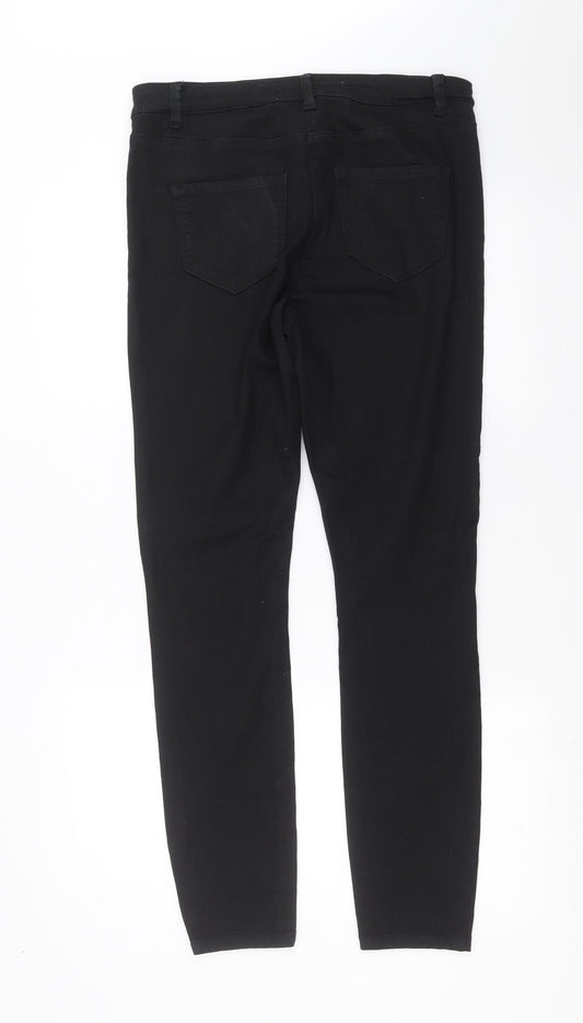 Preworn Womens Black  Denim Skinny Jeans Size 14 L29 in