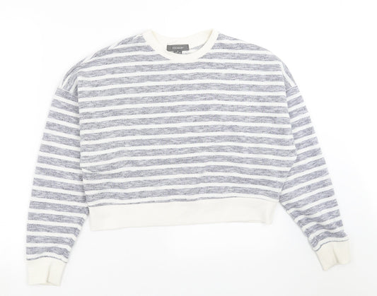 Primark Womens Blue Striped  Pullover Sweatshirt Size XS