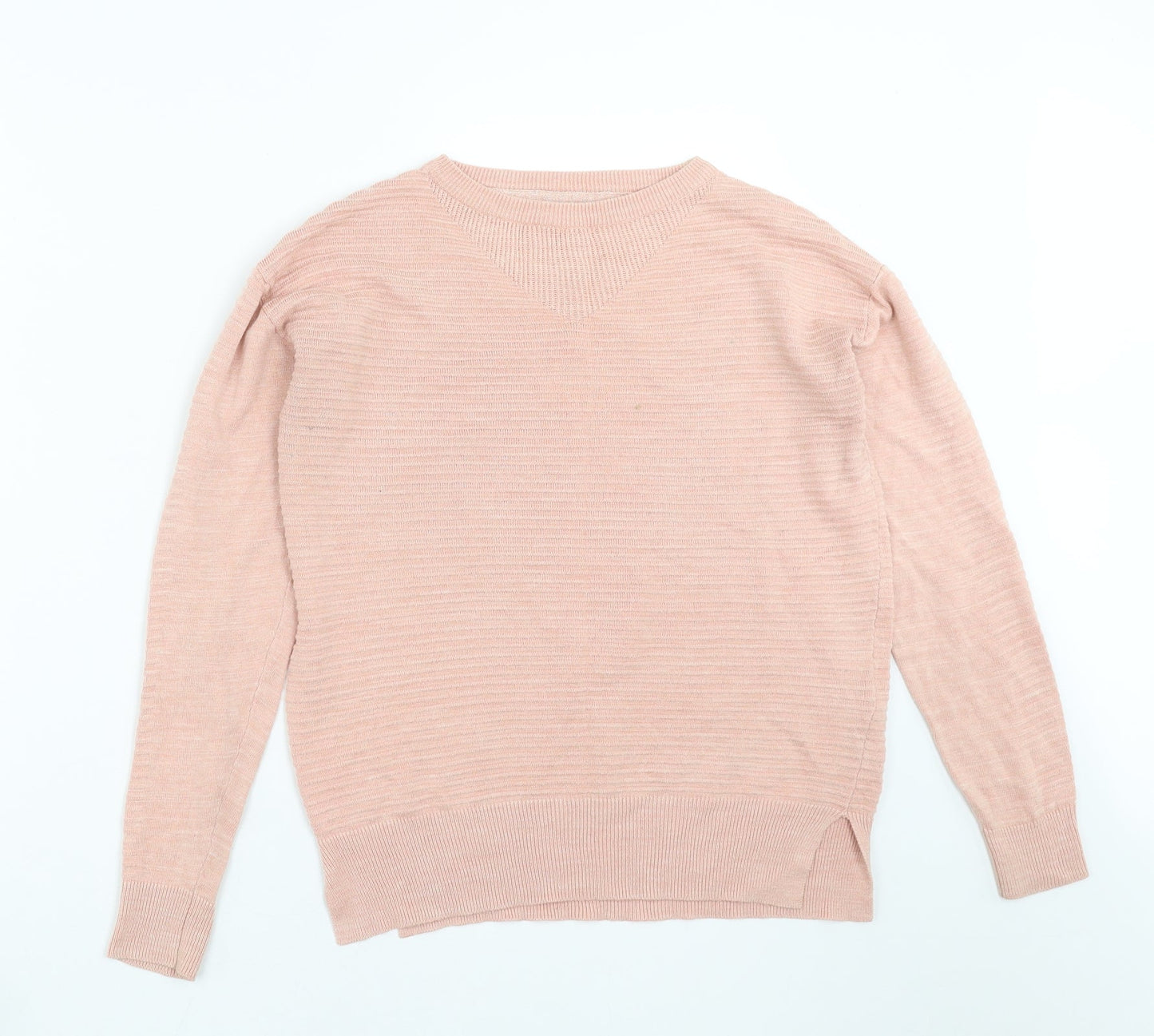 NEXT Womens Pink Striped Knit Pullover Jumper Size 8