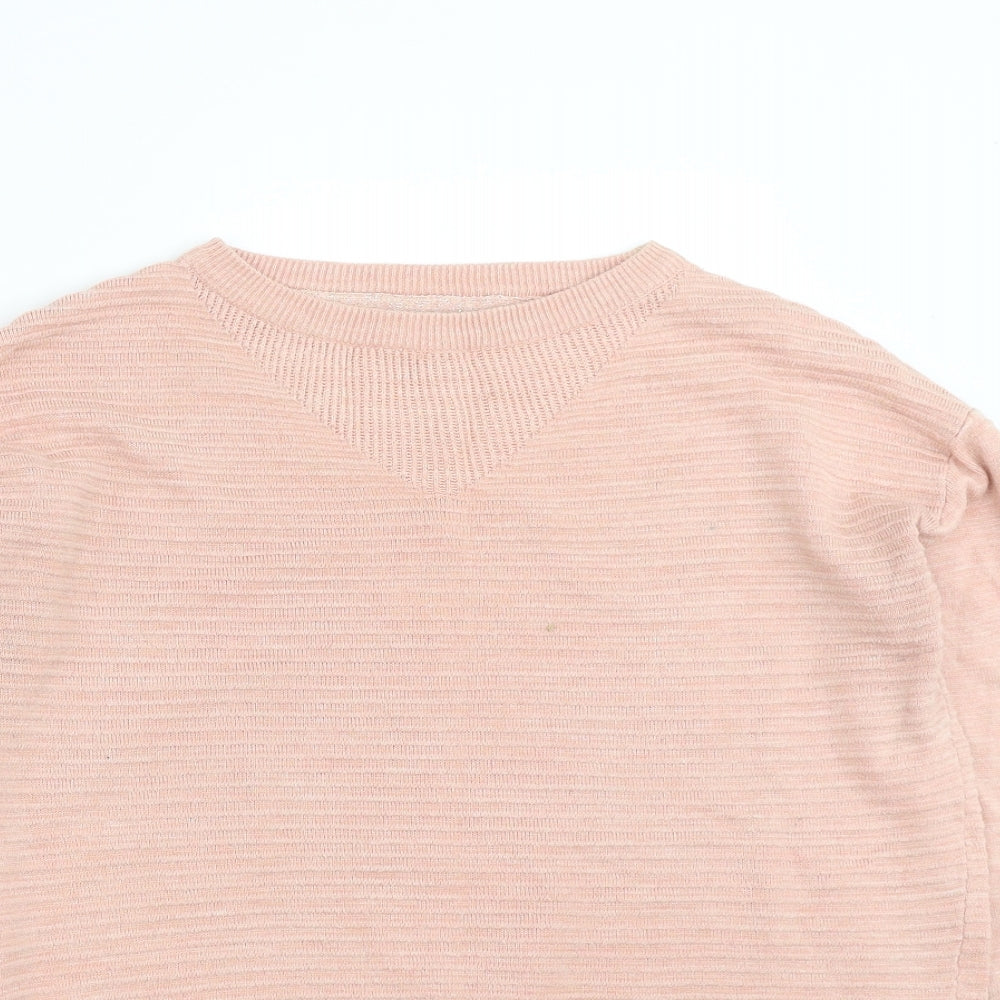 NEXT Womens Pink Striped Knit Pullover Jumper Size 8