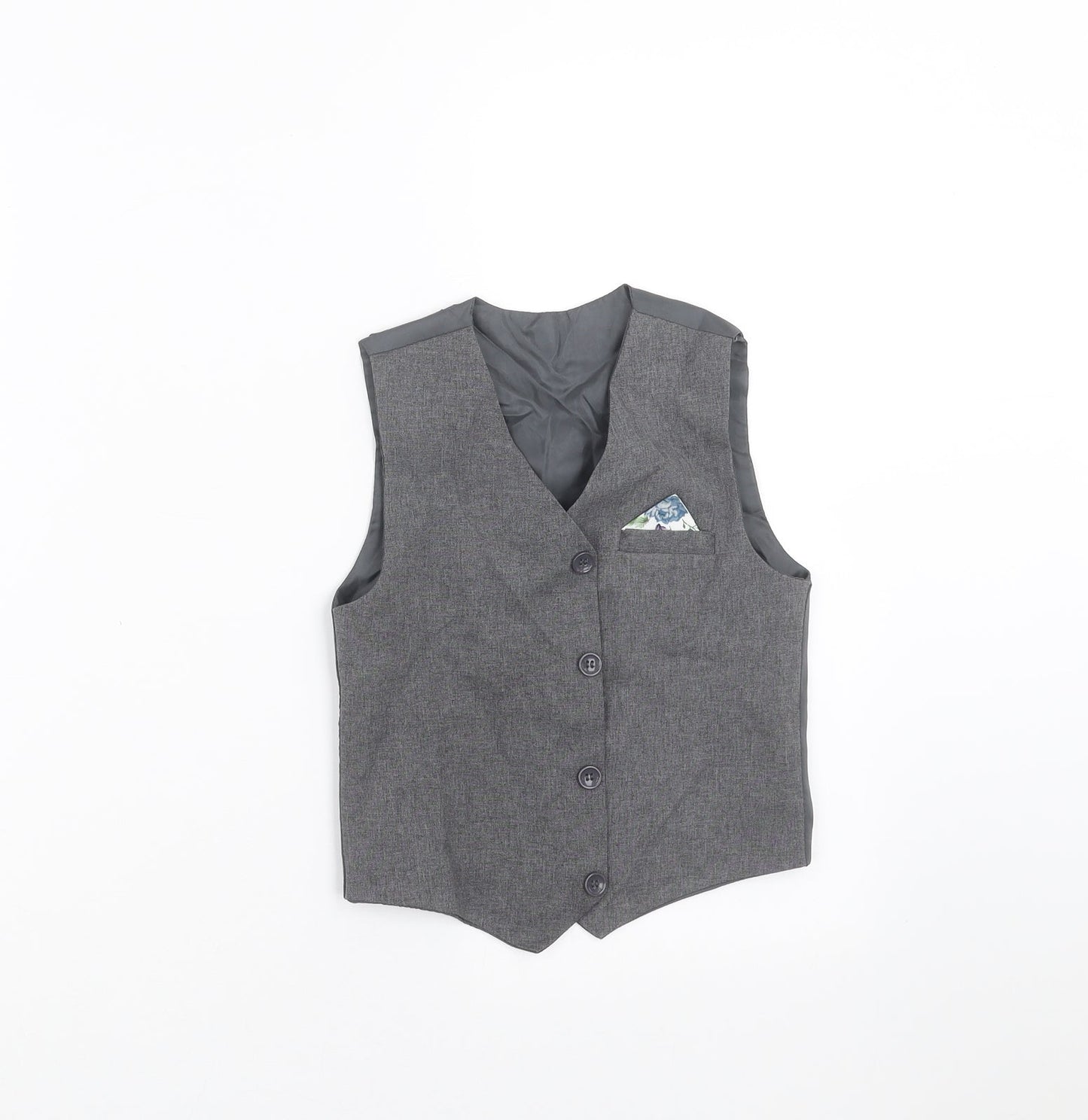 best of british Boys Grey   Jacket Waistcoat Size 4-5 Years