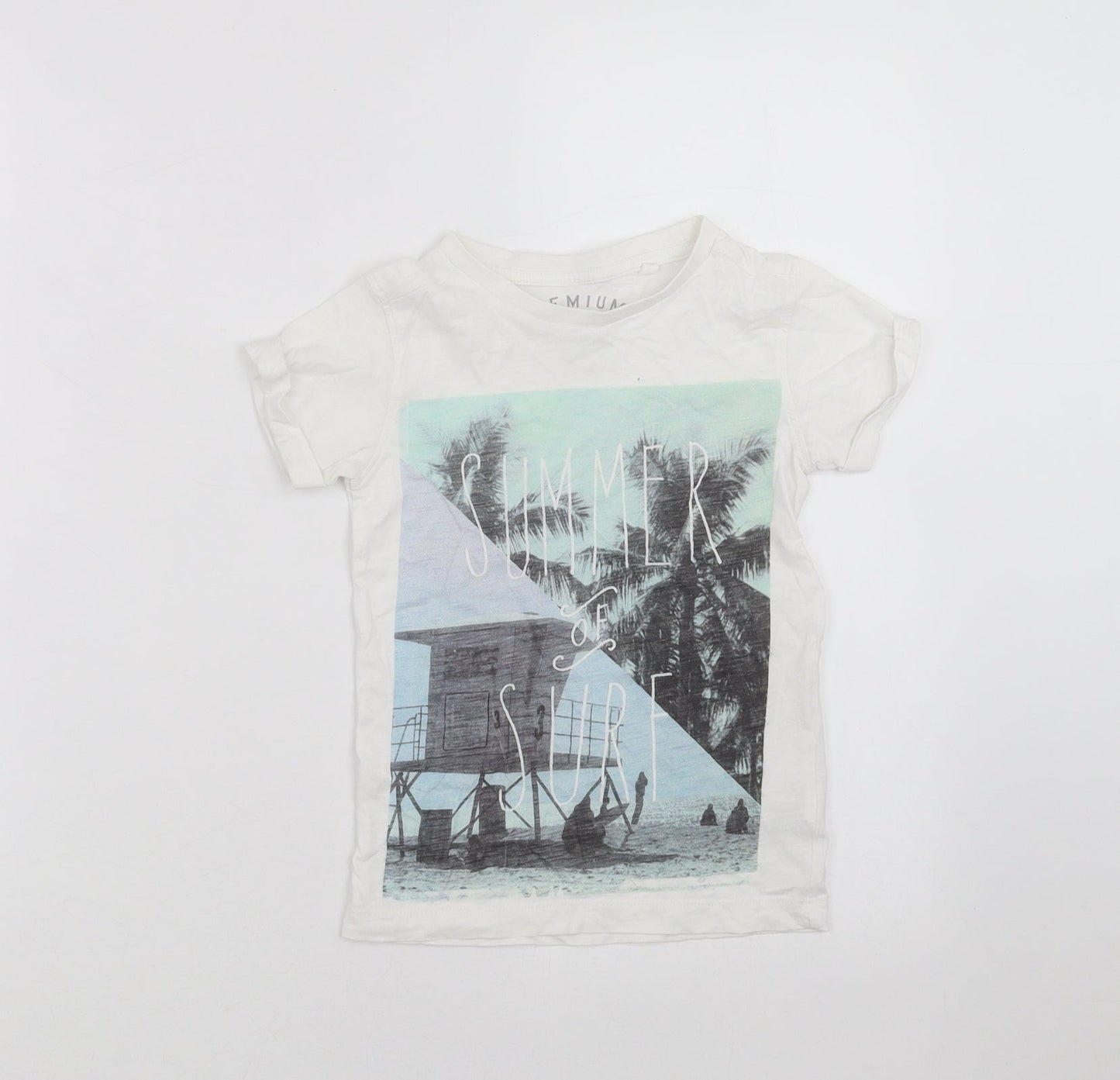 NEXT Boys White   Basic T-Shirt Size 3 Years  - Summer of Surf