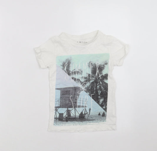 NEXT Boys White   Basic T-Shirt Size 3 Years  - Summer of Surf