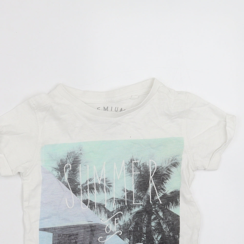 NEXT Boys White   Basic T-Shirt Size 3 Years  - Summer of Surf