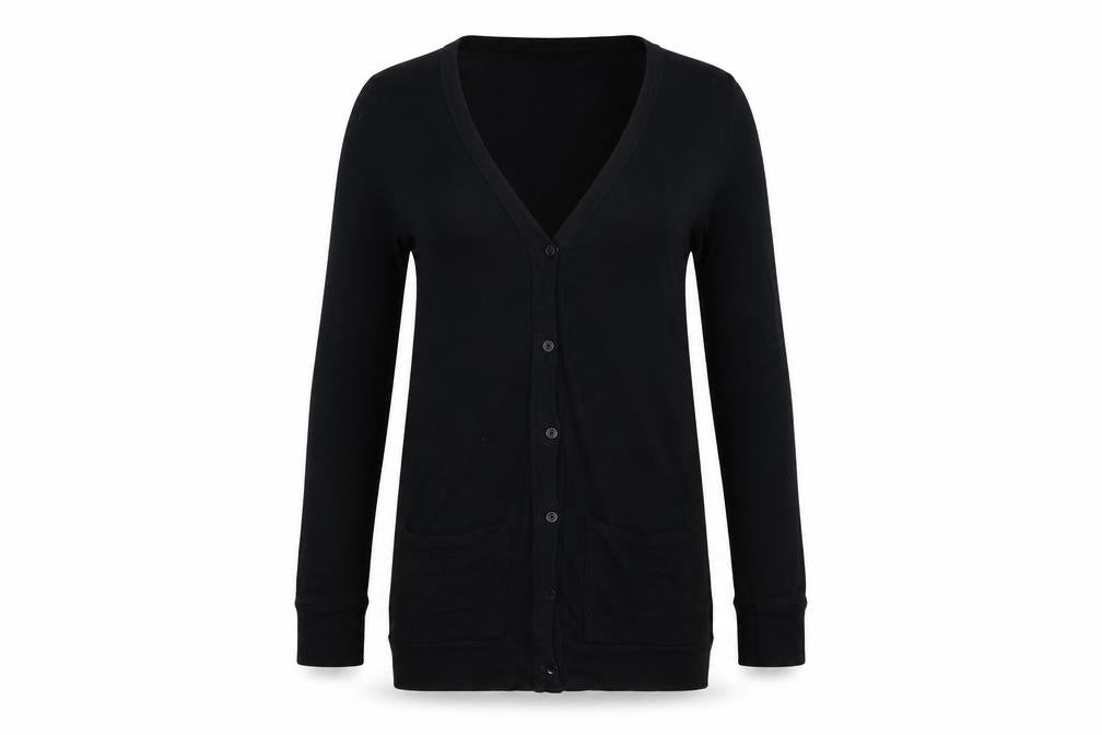 Naked Eyes Womens Black   Cardigan Jumper Size M