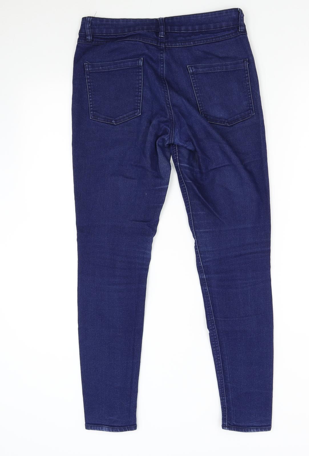 Avenue Womens Blue  Denim Skinny Jeans Size 8 L27 in