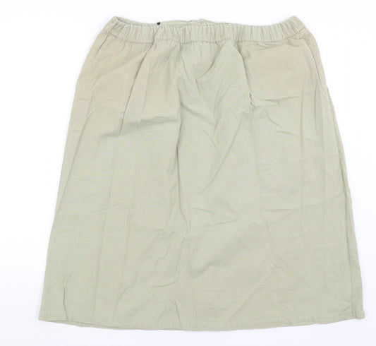 Akal Womens Green   A-Line Skirt Size L