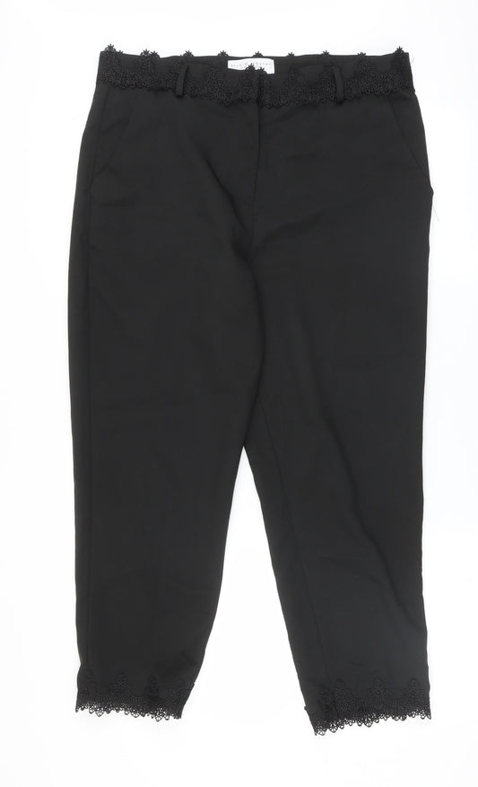 Studio Mouthy Womens Black   Trousers  Size 12 L24 in