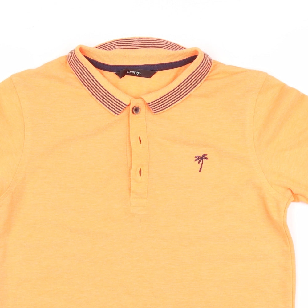 George Boys Orange   Basic Polo Size 9-10 Years