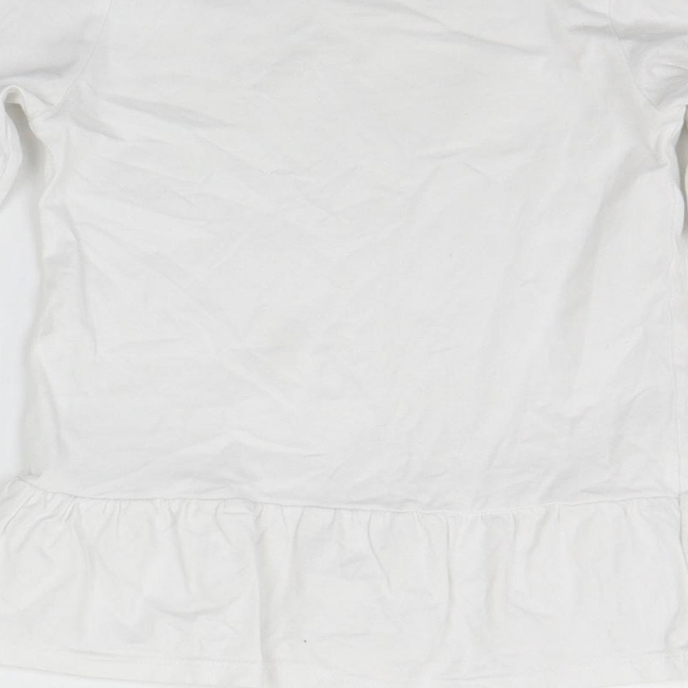 TU Girls White   Basic T-Shirt Size 7 Years