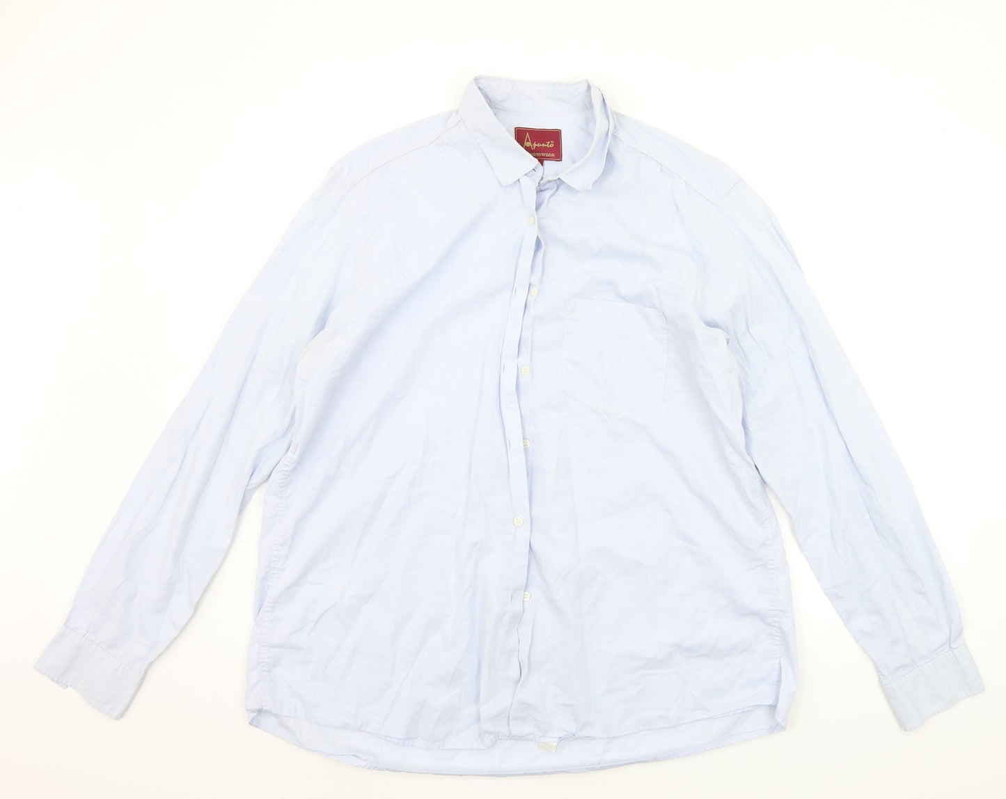 ARUUTO Mens Blue    Button-Up Size XL