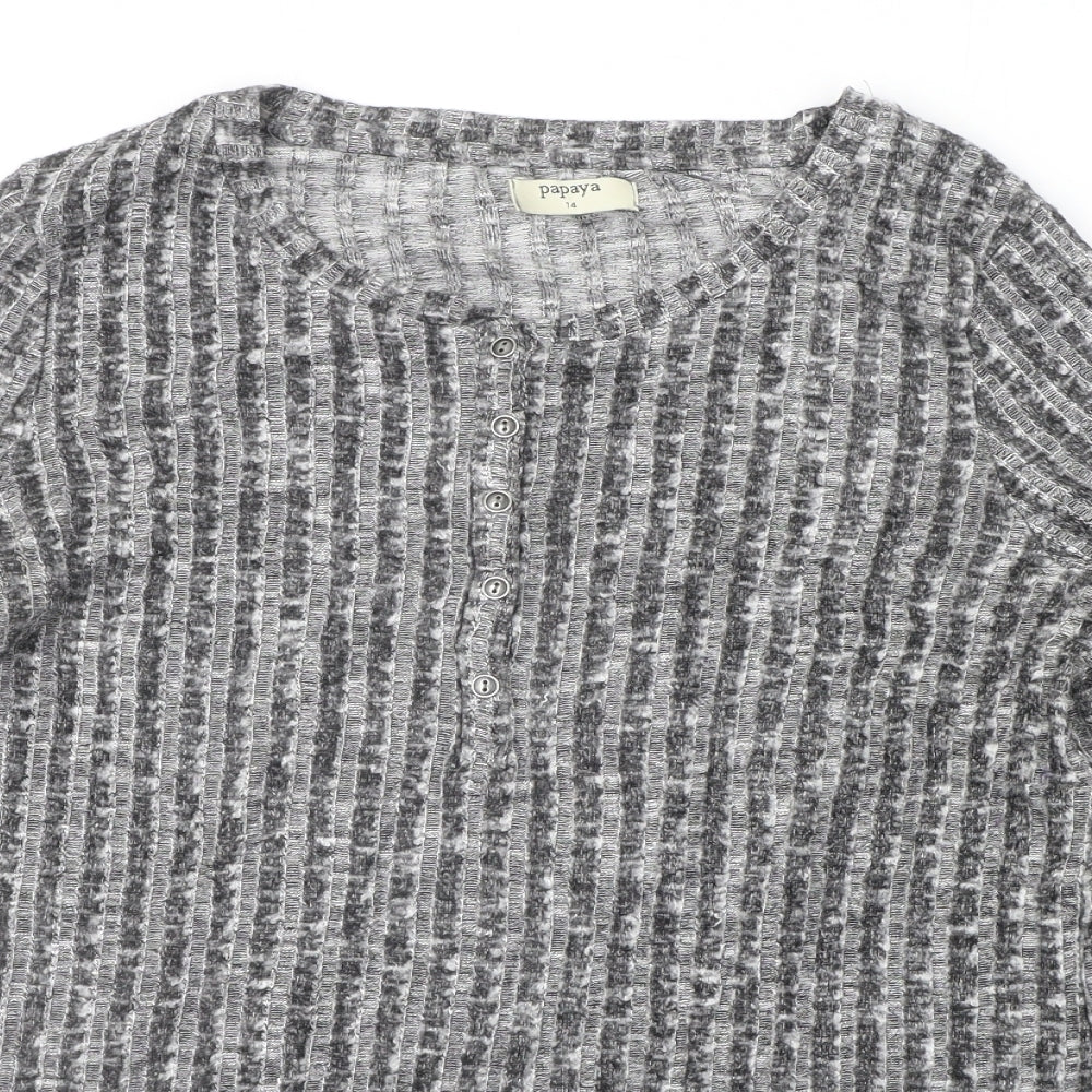 Papaya Womens Grey   Pullover Jumper Size 14
