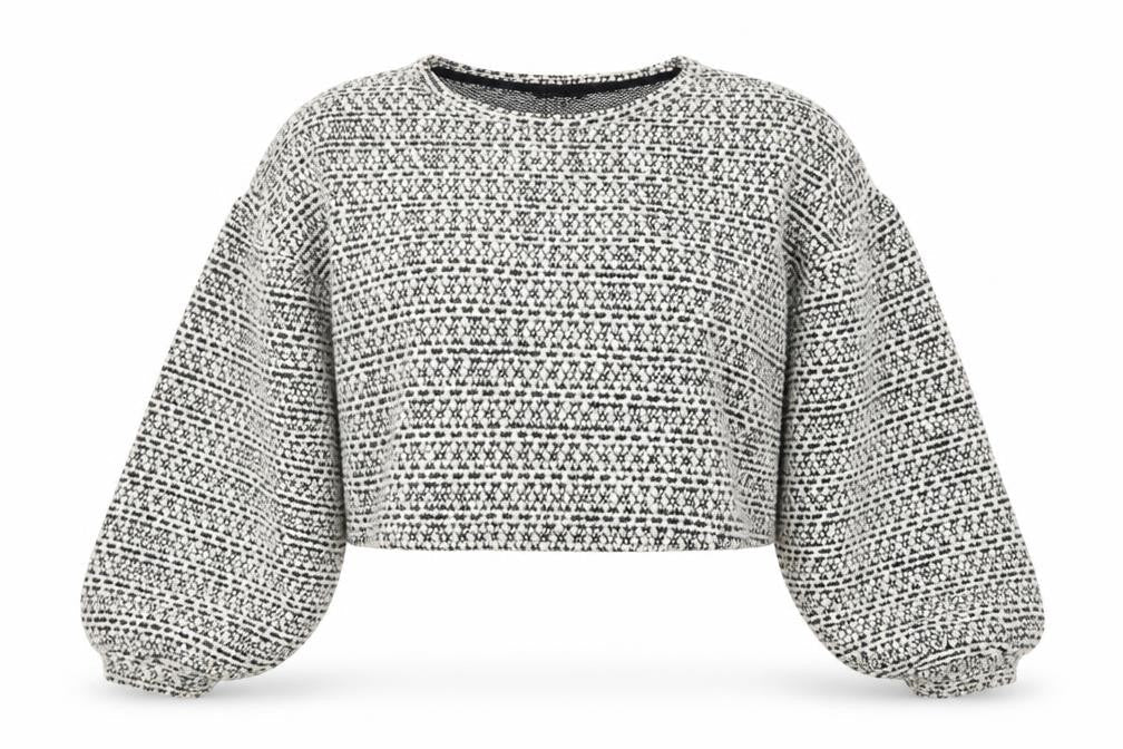 Primark Womens White Geometric  Pullover Jumper Size L