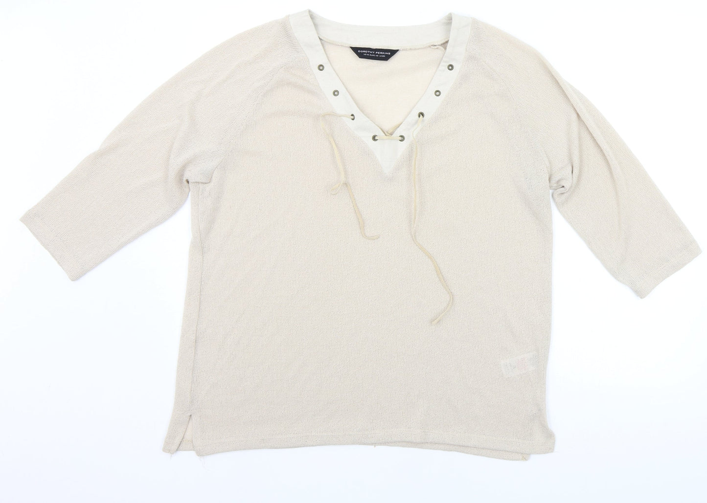Dorothy Perkins Womens Beige   Pullover Jumper Size 20