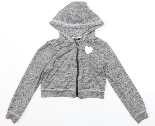 George Girls Grey   Jacket  Size 8-9 Years  - Heart print
