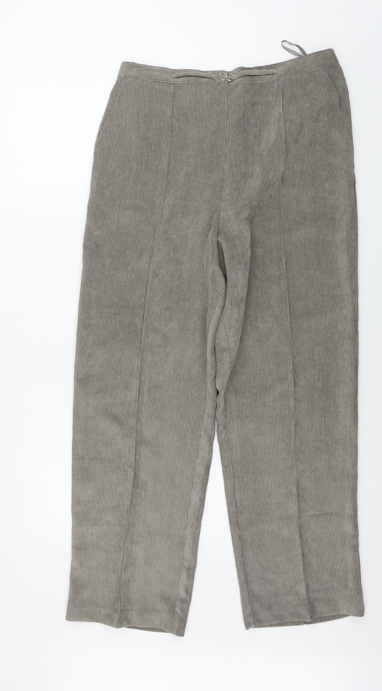 Preworn  Womens Beige  Corduroy Trousers  Size 32 in L28 in