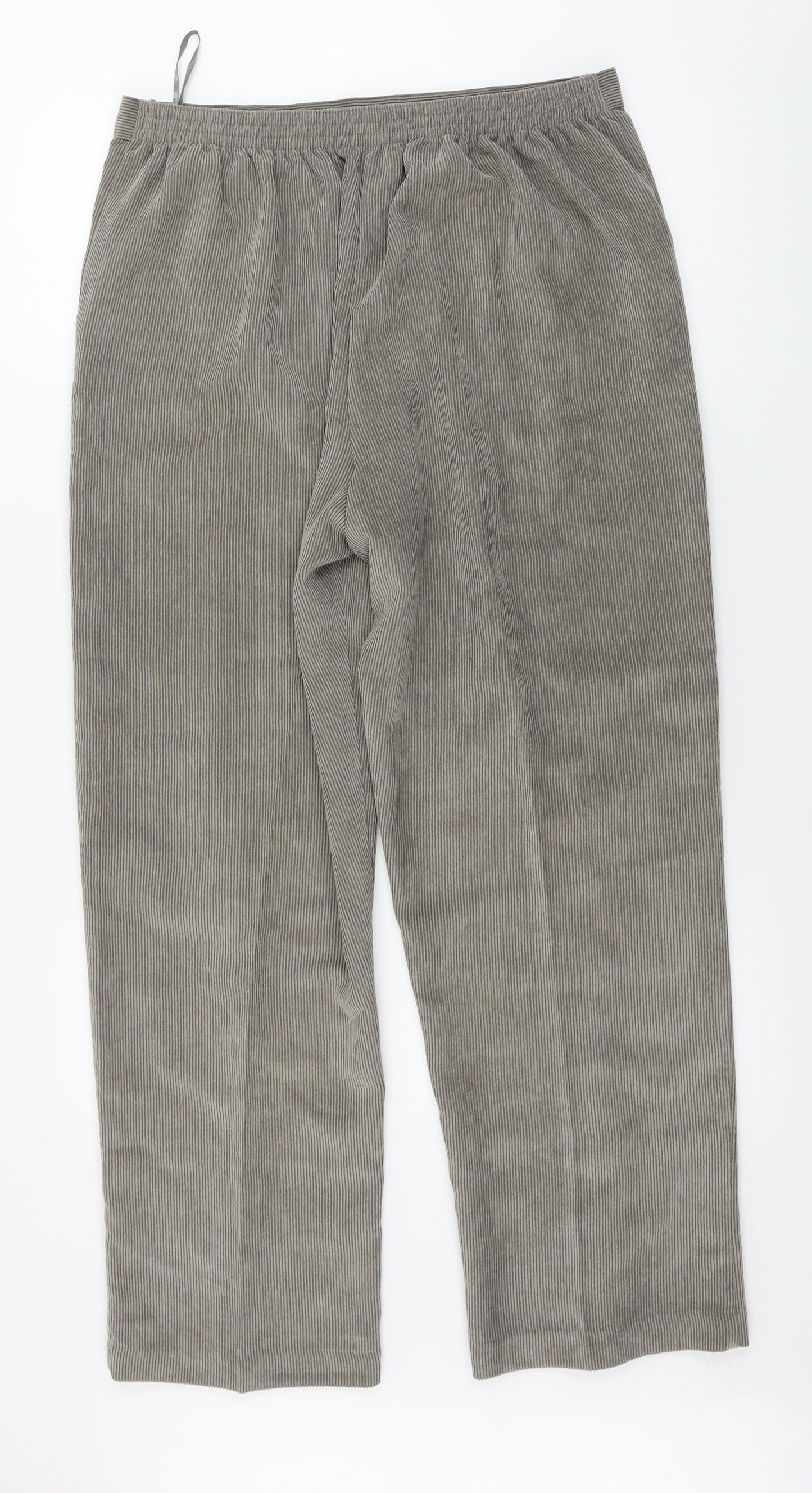 Preworn  Womens Beige  Corduroy Trousers  Size 32 in L28 in