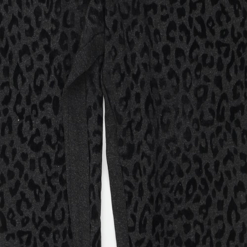 Marks and Spencer  Womens Grey Animal Print  Trousers  Size 18 L28 in