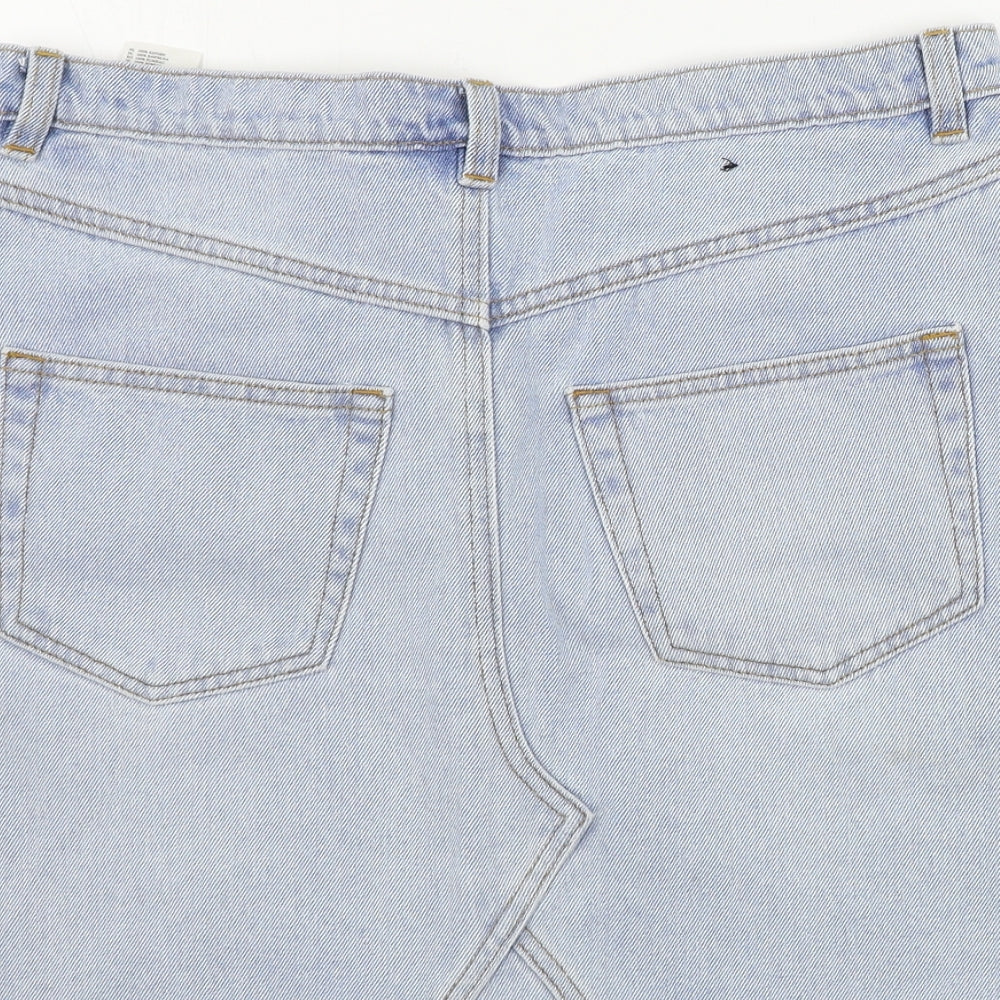 Preworn  Womens Blue   A-Line Skirt Size 30 in