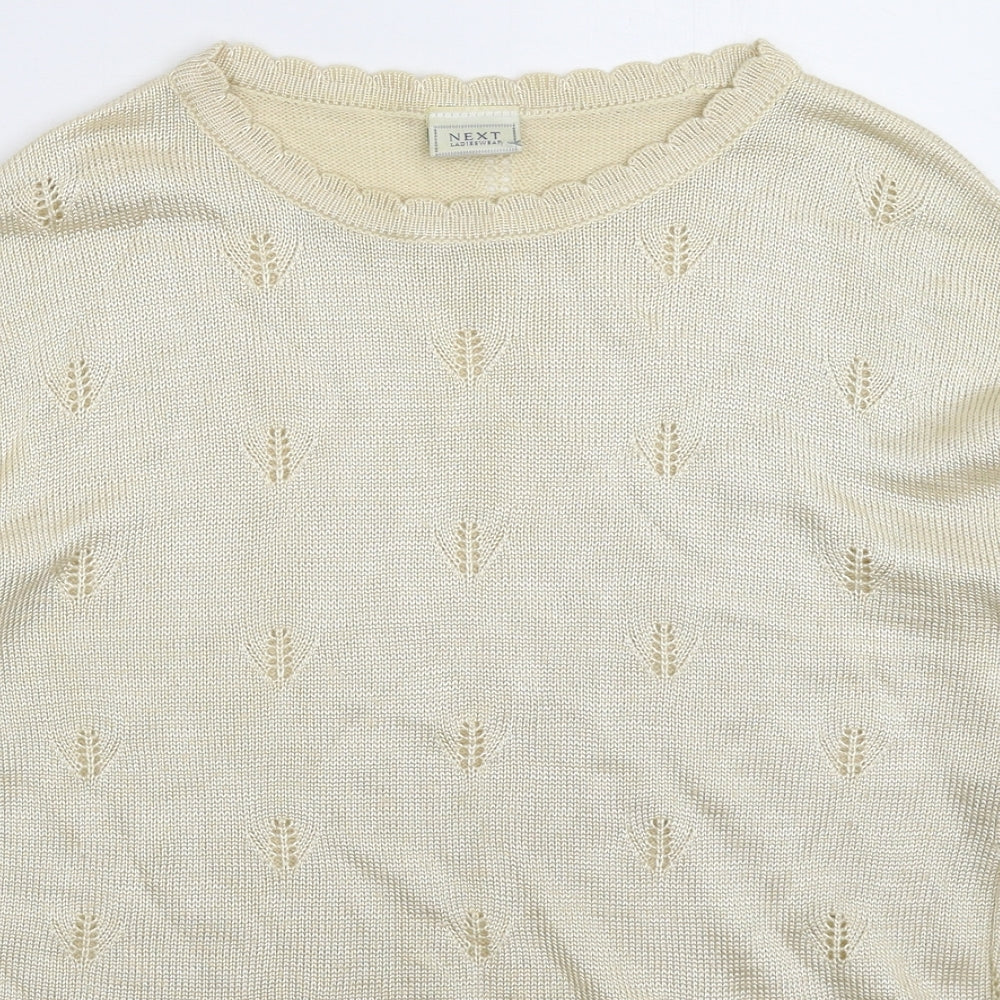 NEXT Womens Beige  Knit Pullover Jumper Size M