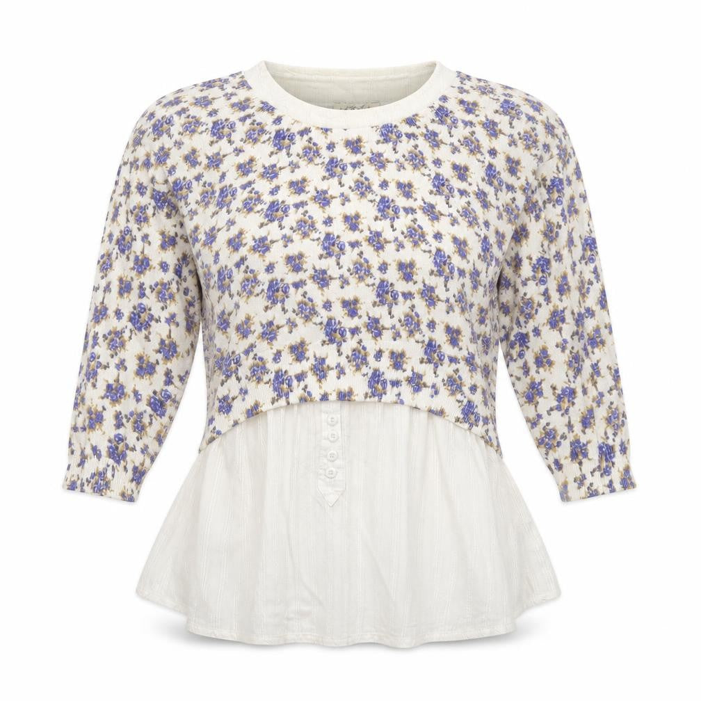 NEXT Womens White Floral Knit Pullover Jumper Size 8