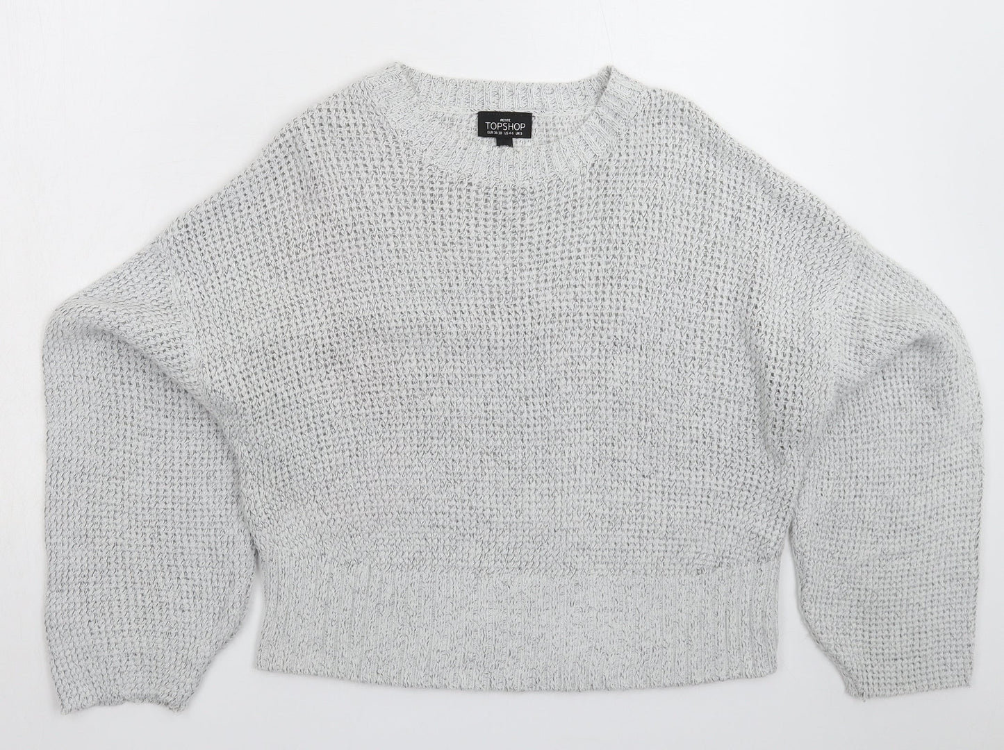 Topshop Womens Grey  Knit Pullover Jumper Size S