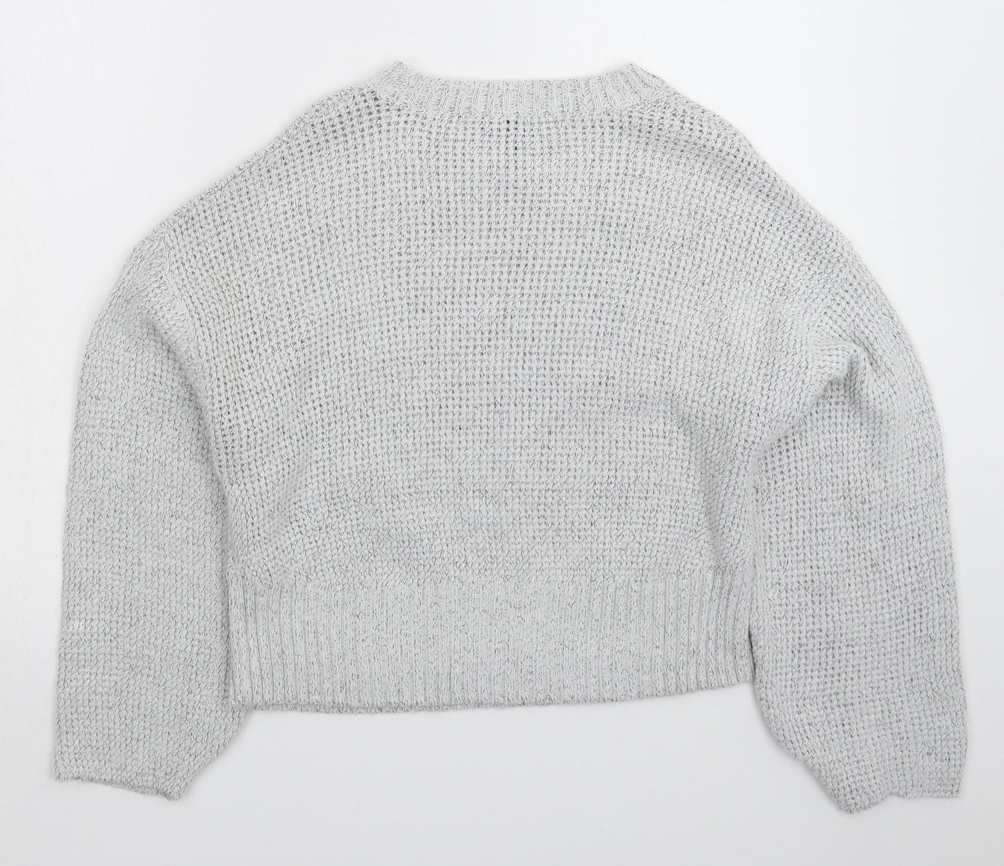 Topshop Womens Grey  Knit Pullover Jumper Size S