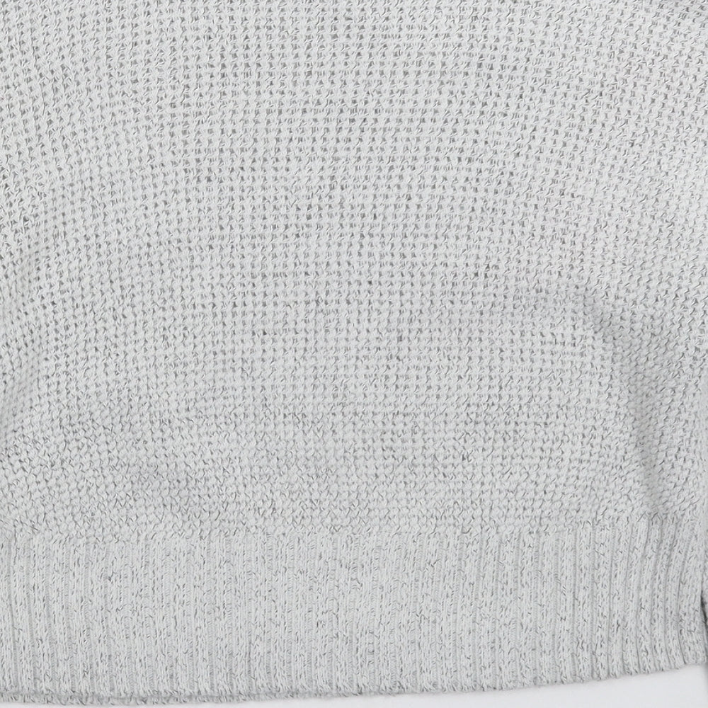 Topshop Womens Grey  Knit Pullover Jumper Size S