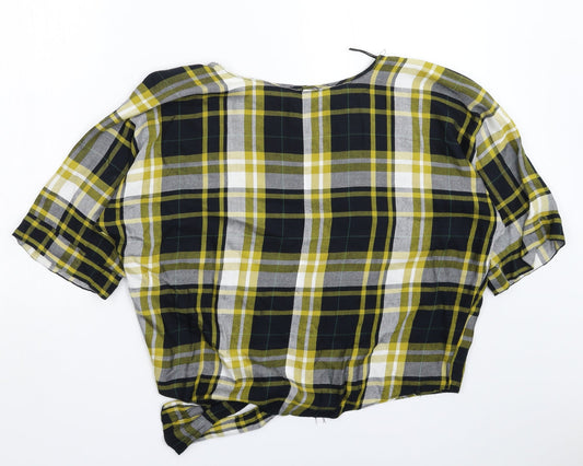 Dorothy Perkins Womens Multicoloured Check  Basic T-Shirt Size 6  - Oversized
