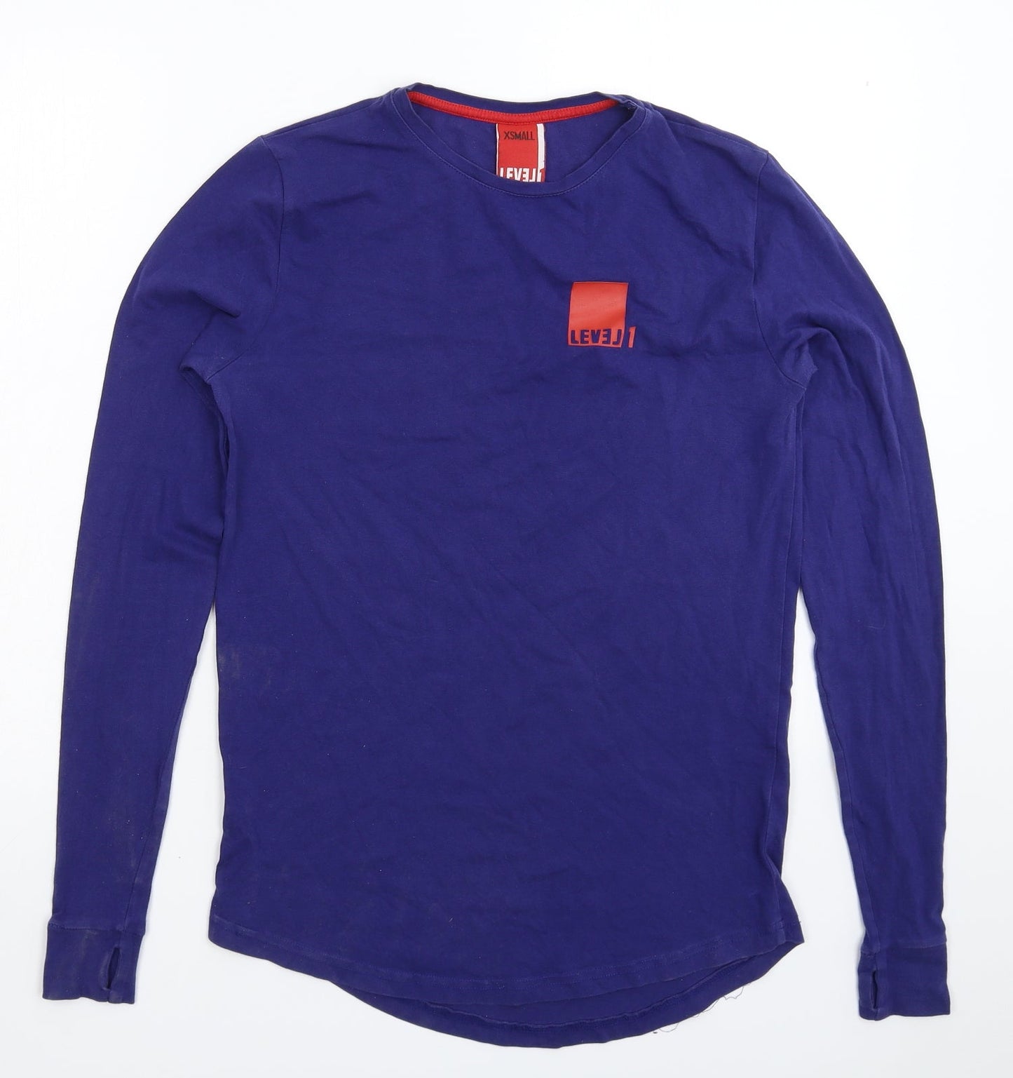 Level Mens Blue    T-Shirt Size XS