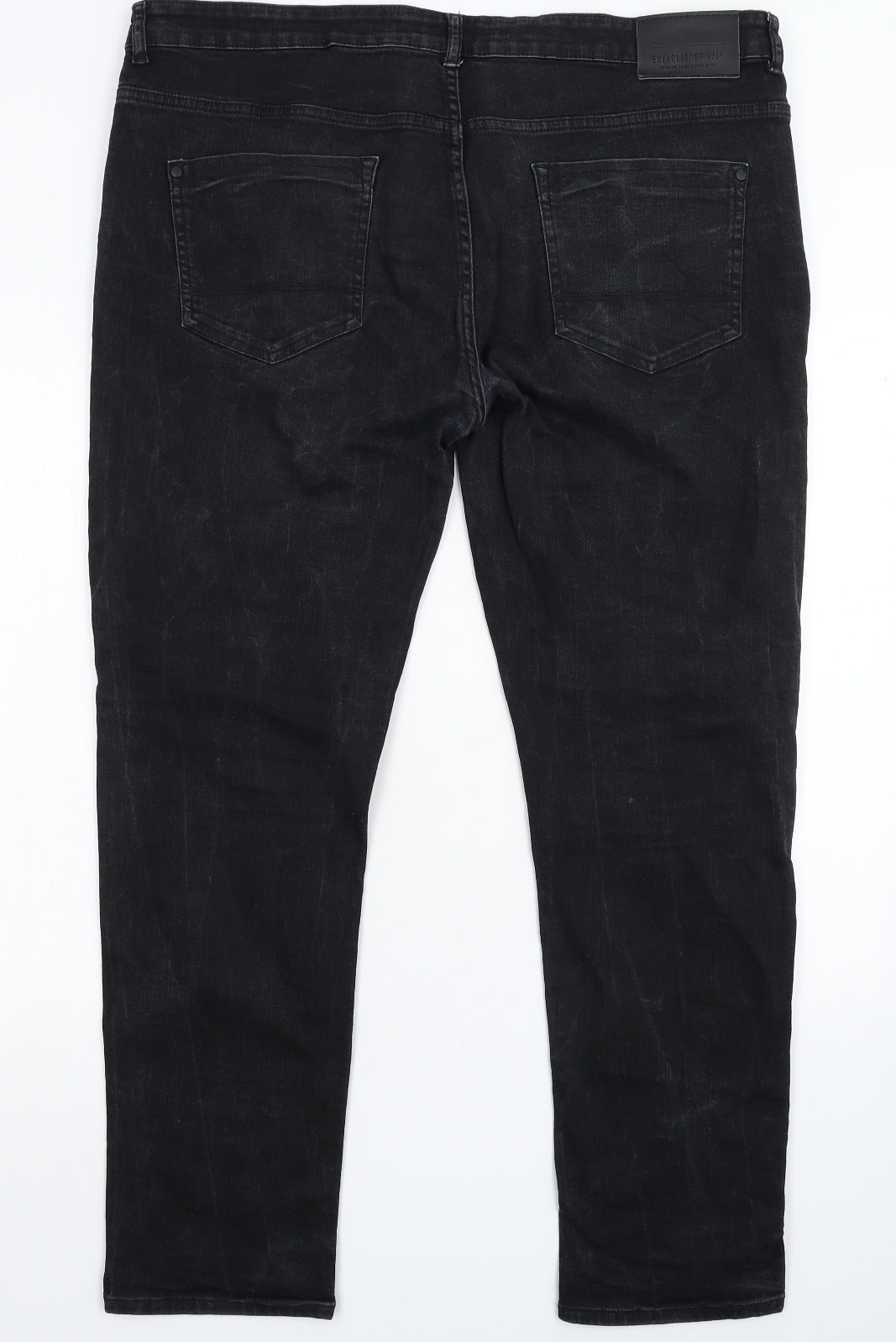 Denim & Co. Womens Black  Denim Tapered Jeans Size 38 L30 in
