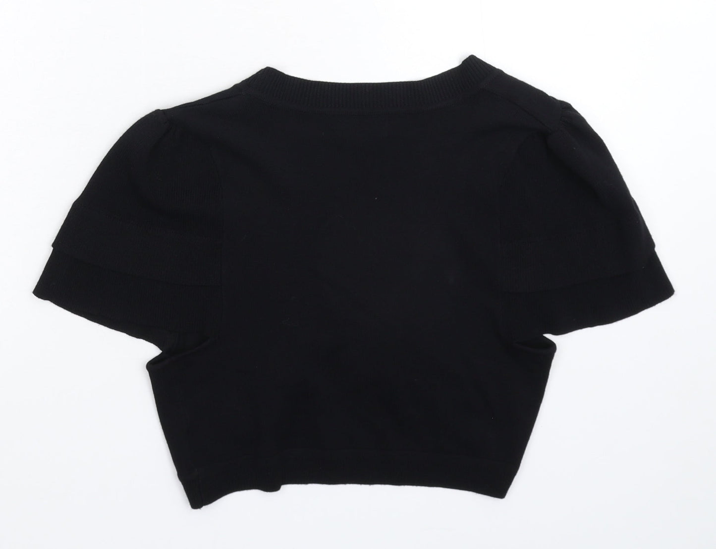 Papaya Womens Black  Knit Cardigan Jumper Size 10