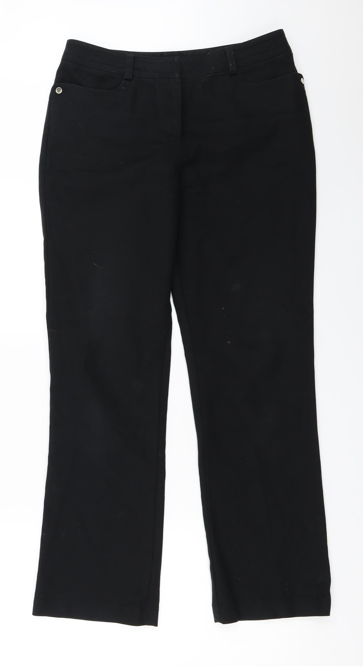Michel Rene Womens Black   Trousers  Size 40 L28 in