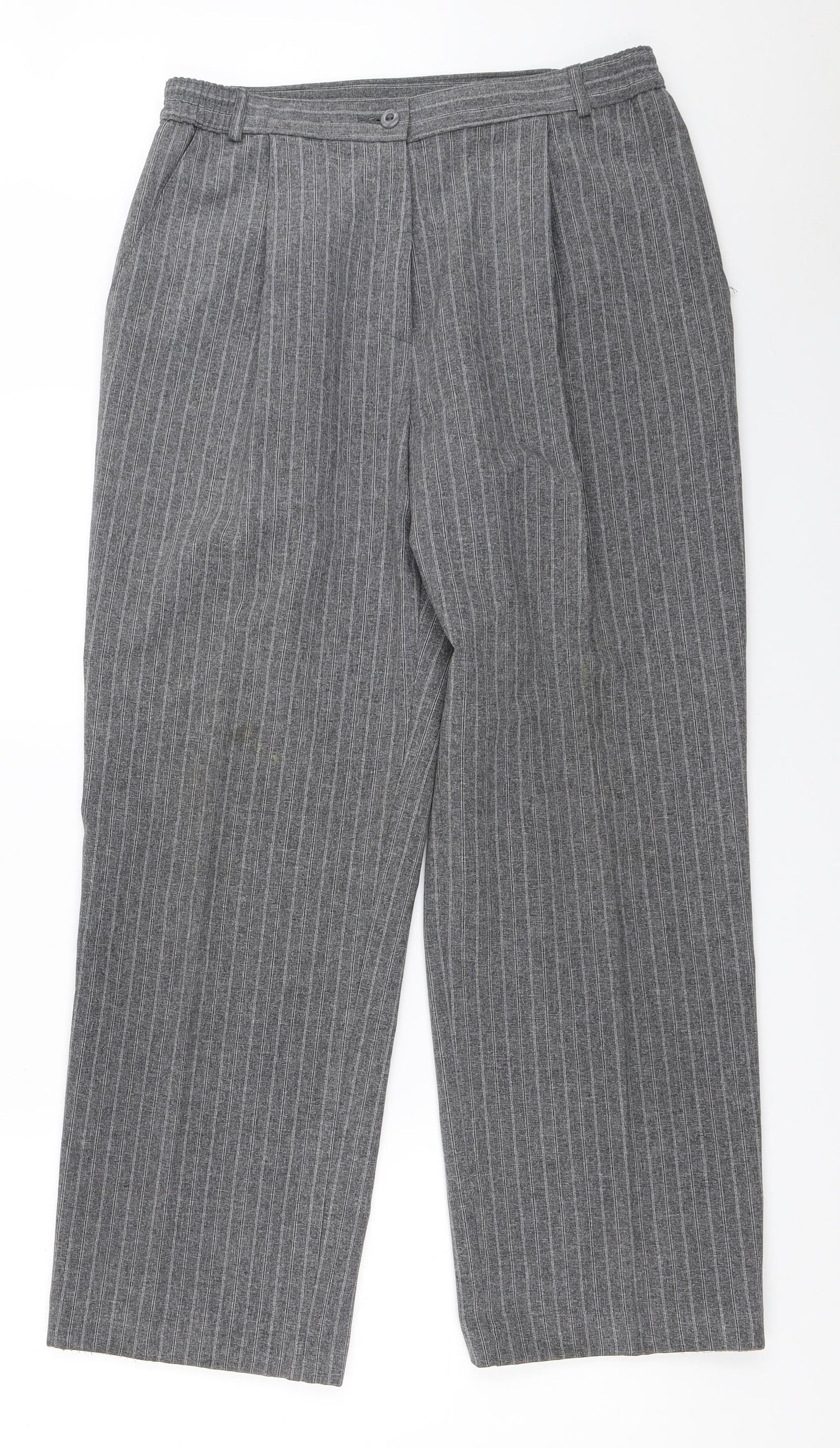 Marks and Spencer Womens Grey   Trousers  Size 14 L28 in