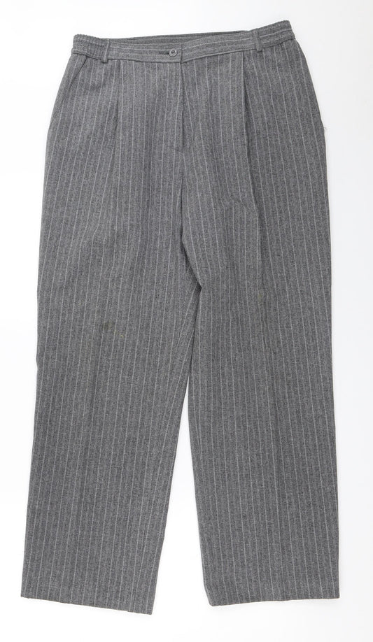 Marks and Spencer Womens Grey   Trousers  Size 14 L28 in