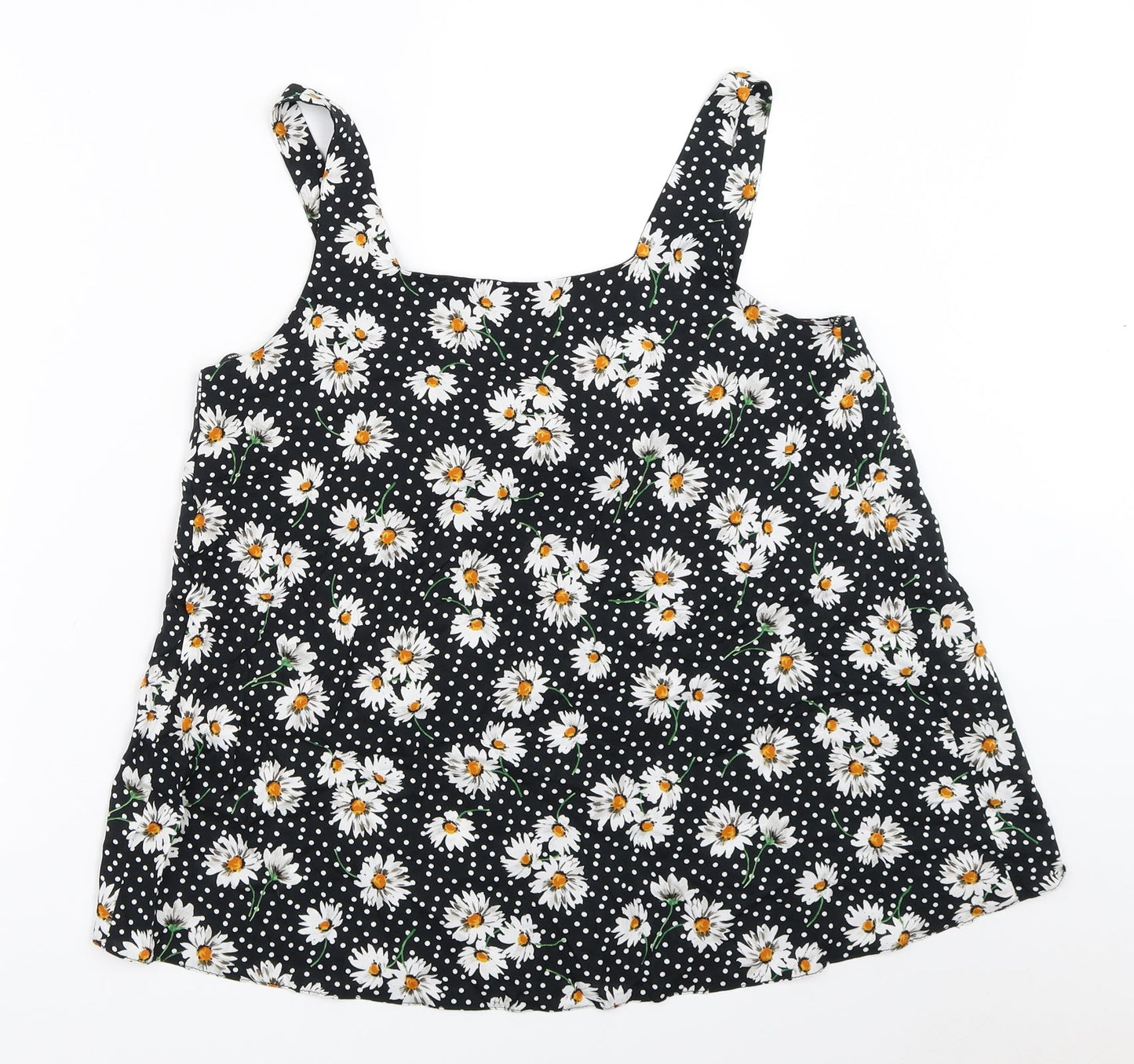 Dorothy Perkins Womens Black Floral  Basic Blouse Size 10