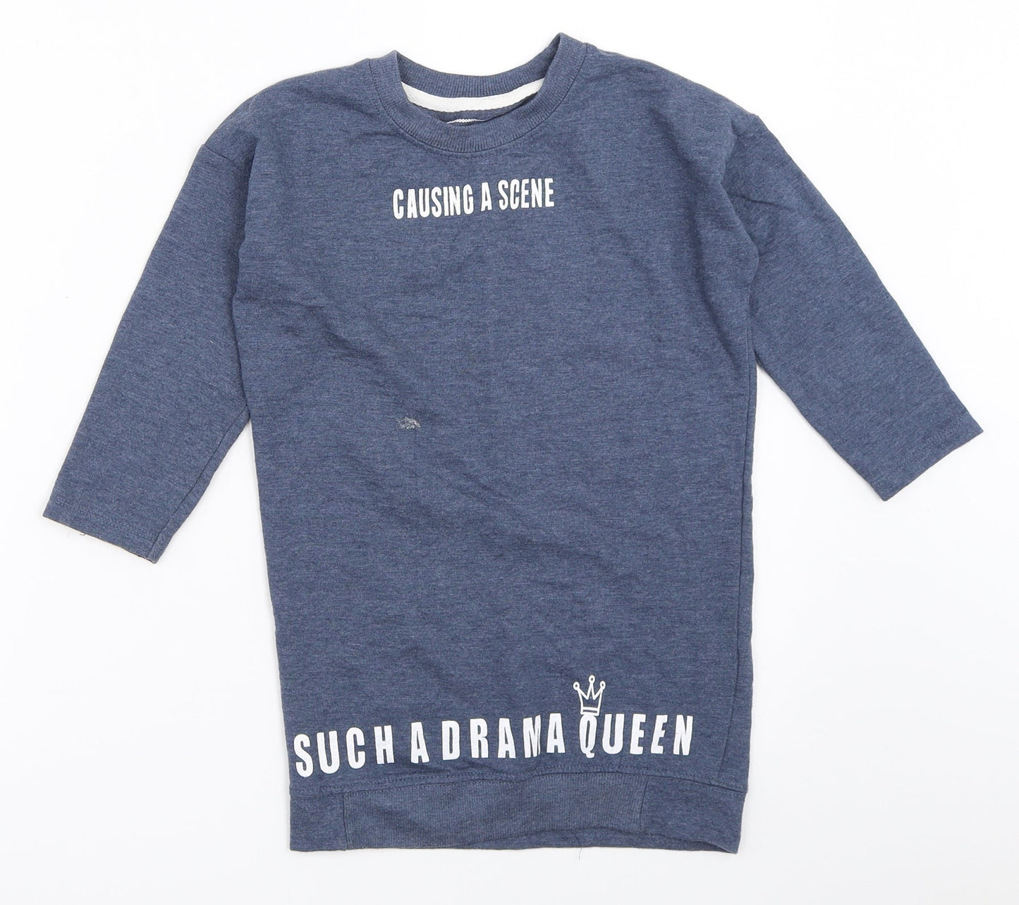Pep&Co Girls Blue   Pullover Sweatshirt Size 5-6 Years