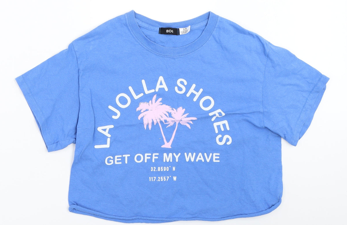 BDG Womens Blue   Cropped T-Shirt Size S