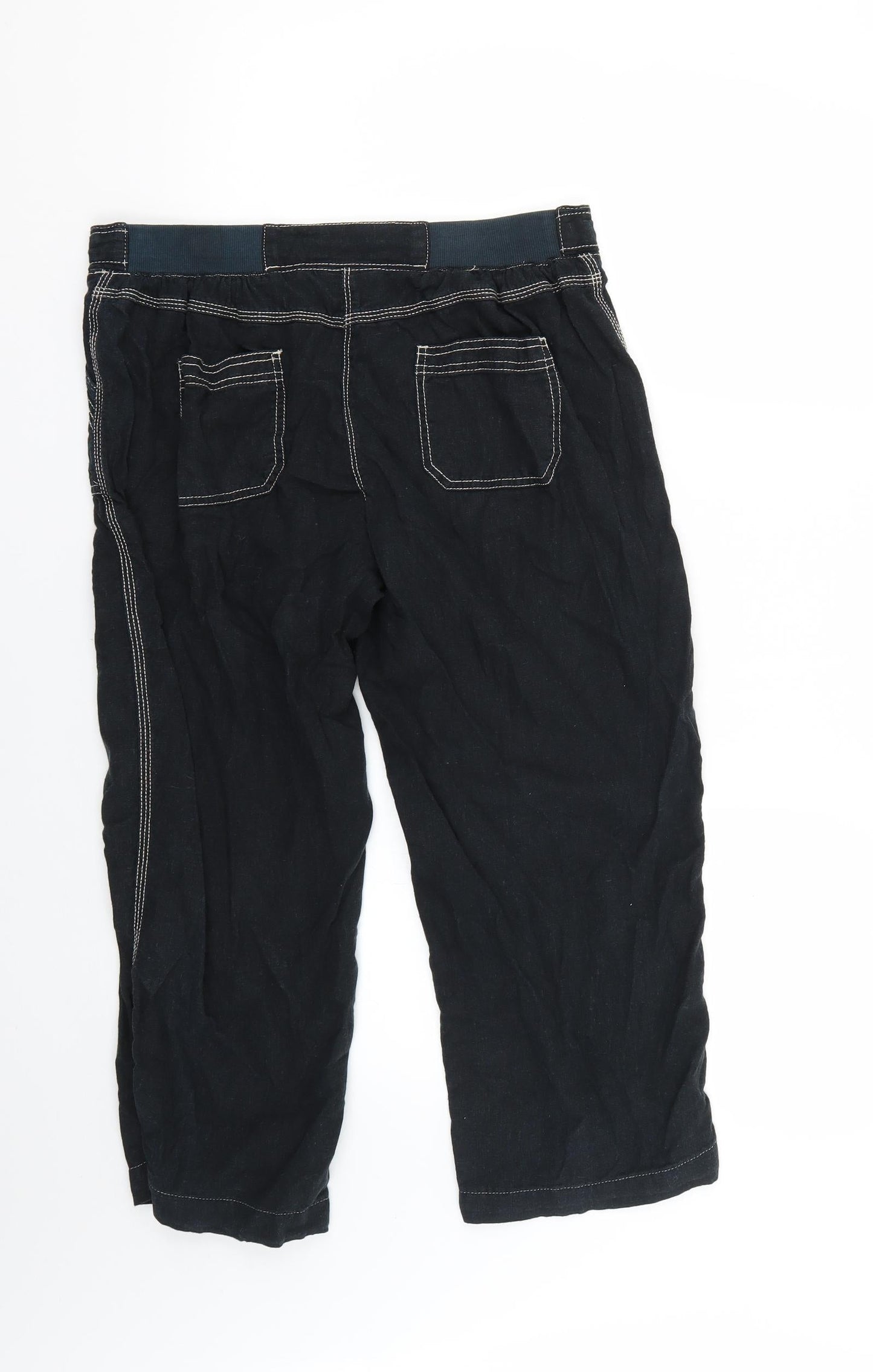 BHS Womens Blue   Cropped Trousers Size 12 L20 in
