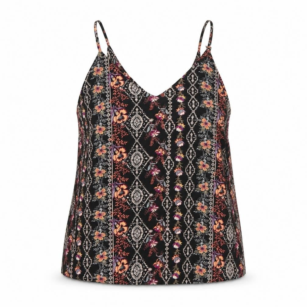 New Look Womens Multicoloured Geometric  Basic Blouse Size 8