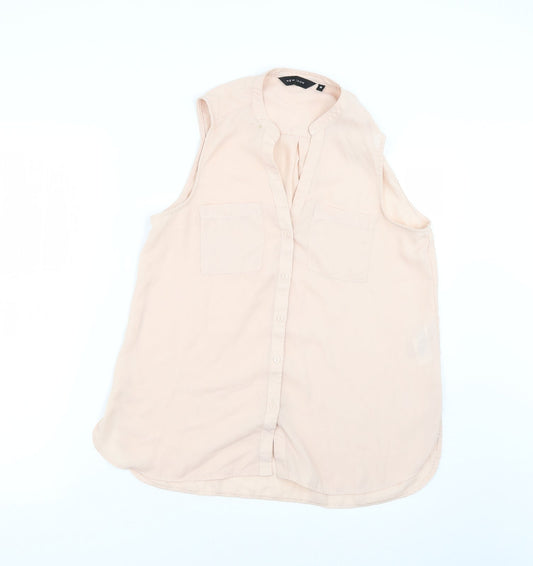 New Look Womens Pink   Basic Blouse Size 8