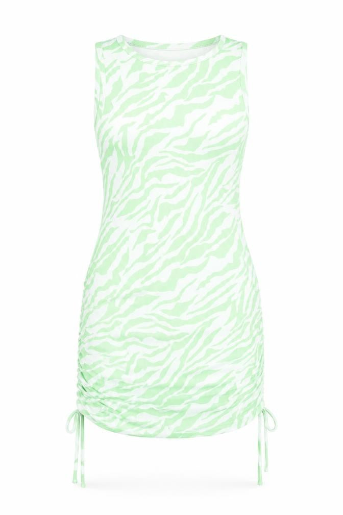 SheIn Womens Green Animal Print  Bodycon  Size S