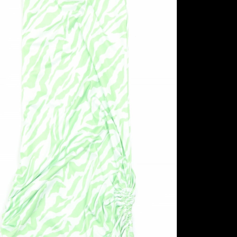 SheIn Womens Green Animal Print  Bodycon  Size S