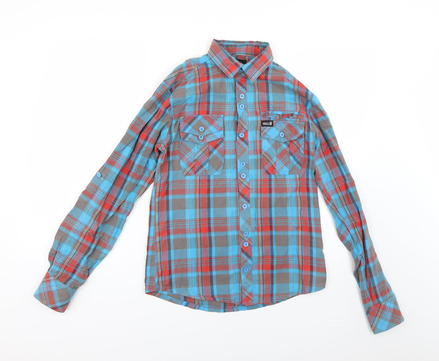 Henleys Mens Multicoloured Check   Button-Up Size S