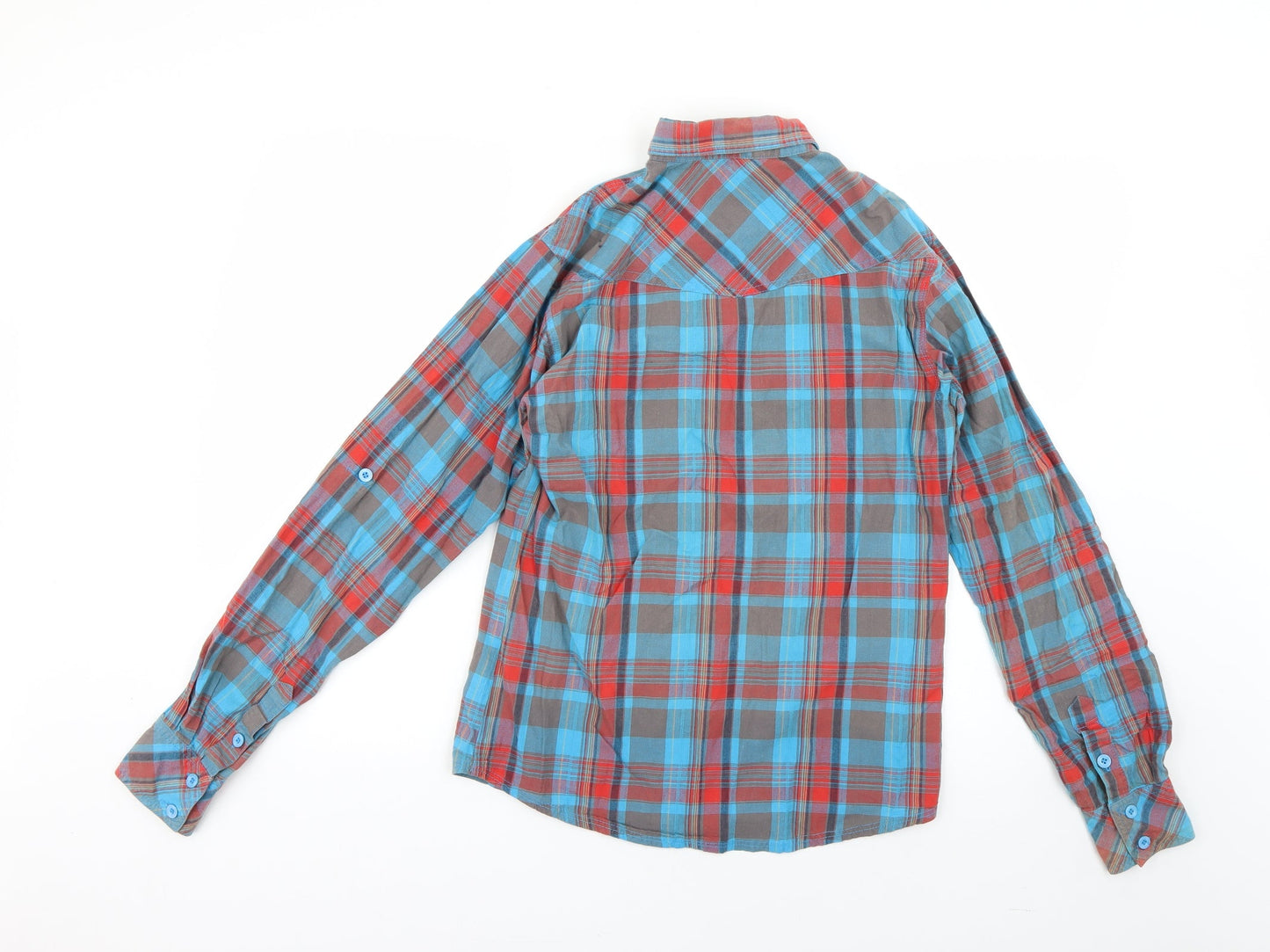 Henleys Mens Multicoloured Check   Button-Up Size S