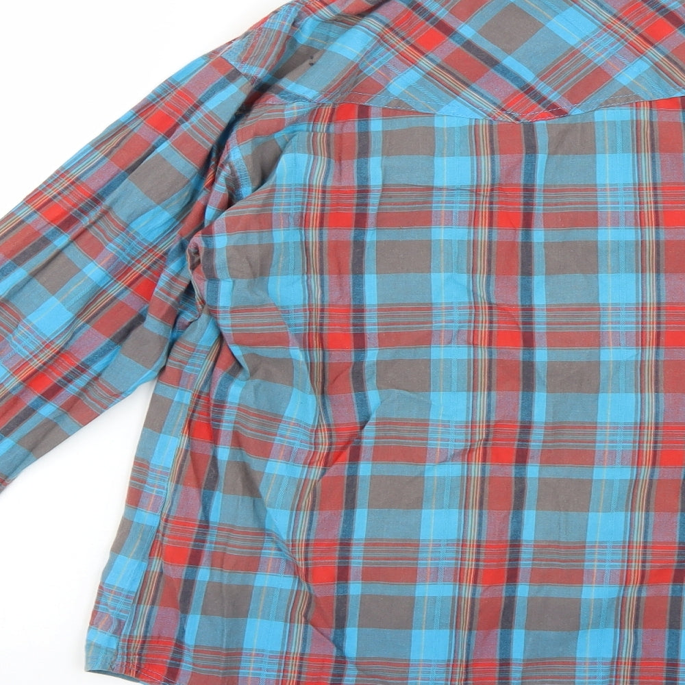 Henleys Mens Multicoloured Check   Button-Up Size S